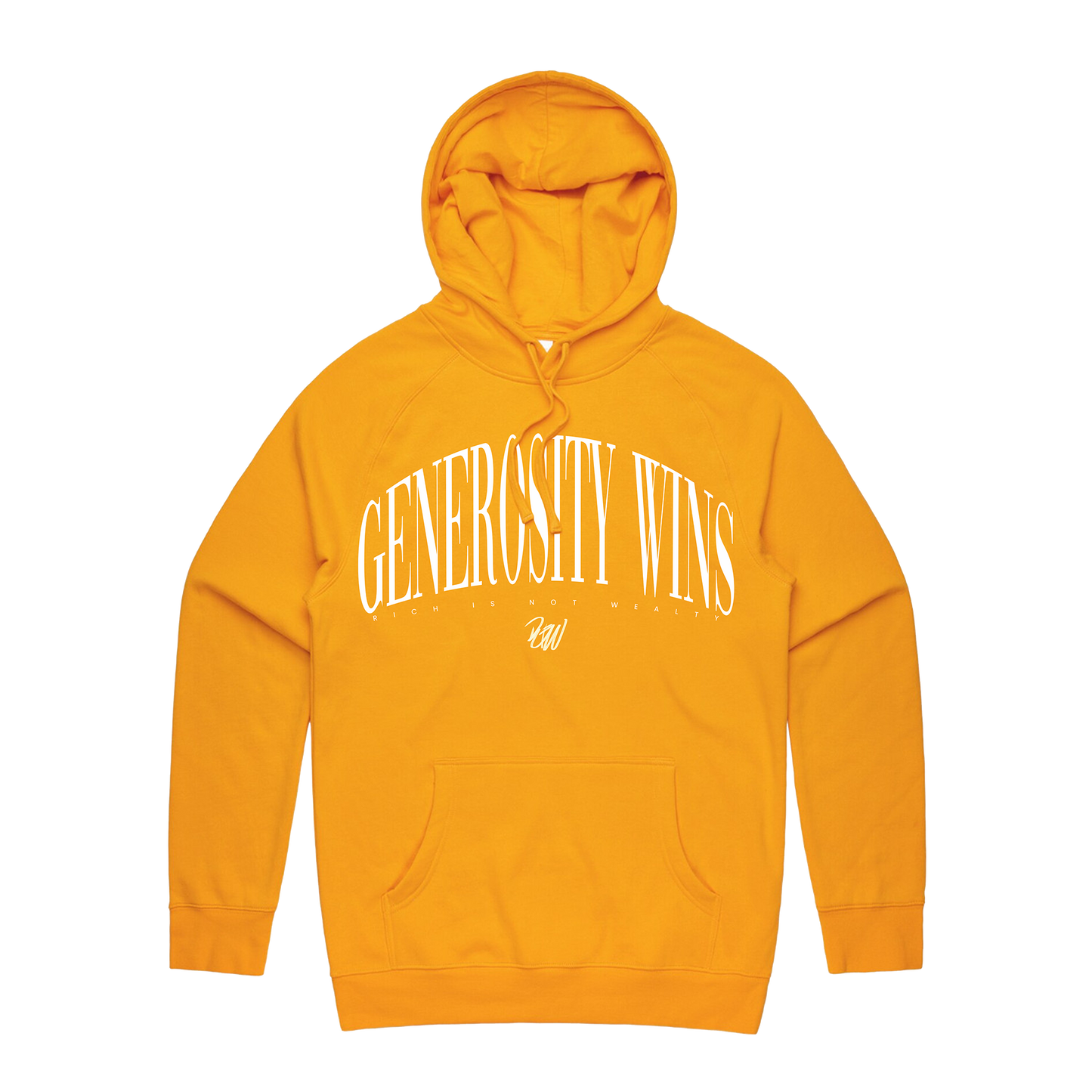 Generosity Wins Hoodie (Gold) - Premium Quality, Stylish Design - Rich Is Not Wealthy