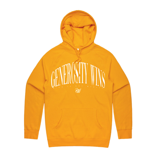 Generosity Wins Hoodie (Gold) - Premium Quality, Stylish Design - Rich Is Not Wealthy